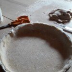 Préparation de la pate quiche aux légumes du jardin